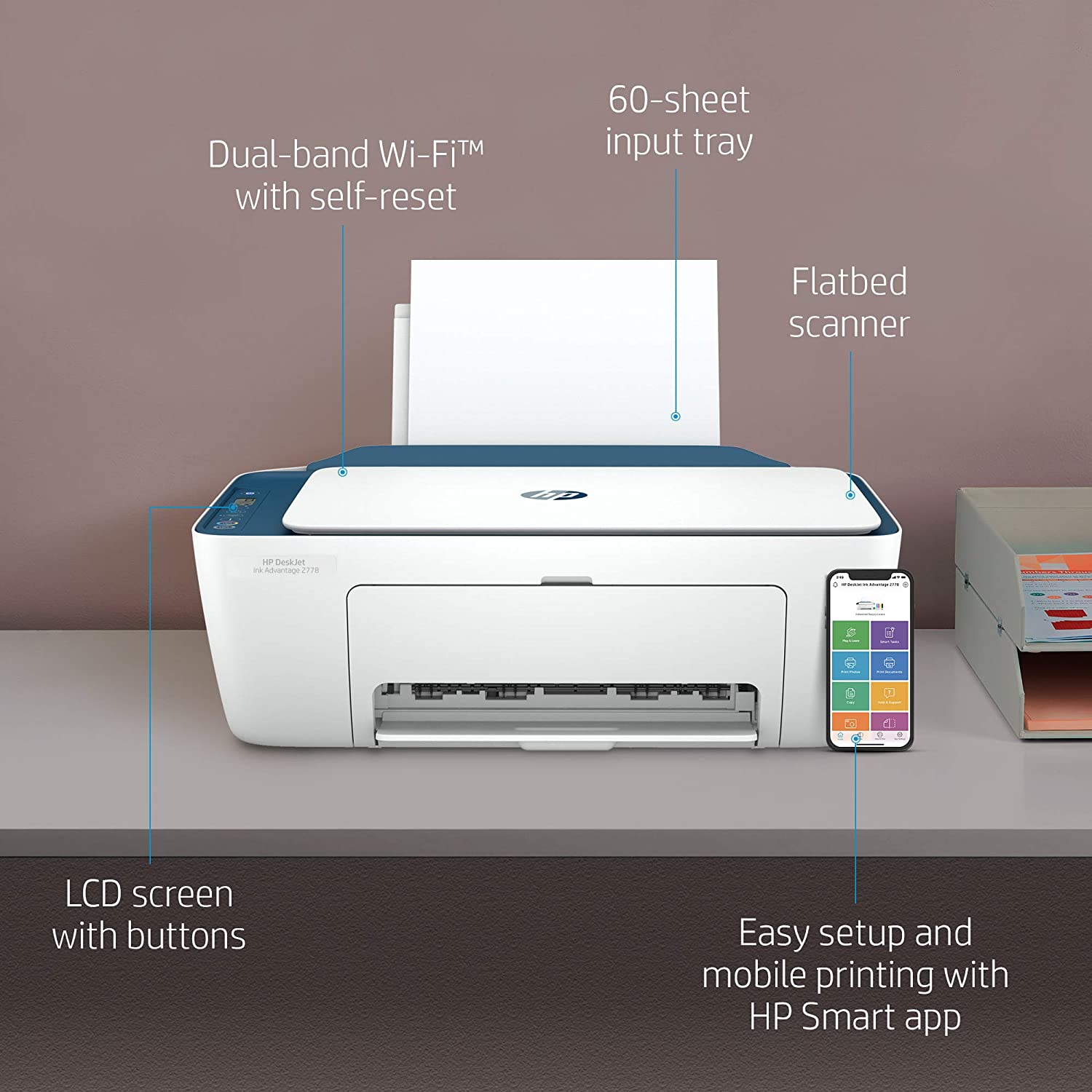 HP Deskjet Ink Advantage WiFi Colour Printer, Scanner and Copier